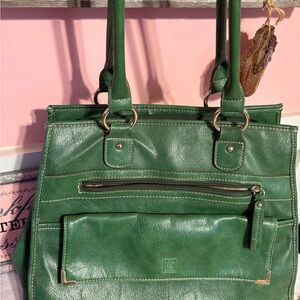 Liz Claiborne Forest Green Tote